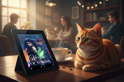 House of Cards ebook prominent with orange cat